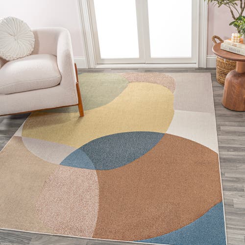 Jonathan Y Pebble Geometric Kids & Novelty Machine-washable Area Rug In Multi