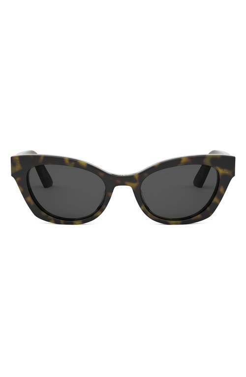 Shop Dior Midnight B2i 51mm Cat Eye Sunglasses In Dark Havana/smoke