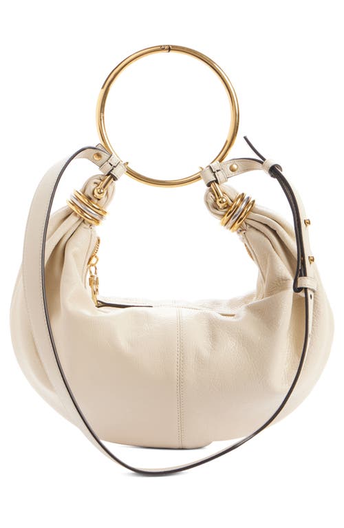 Shop Chloé Small Bracelet Hobo Bag In Beige