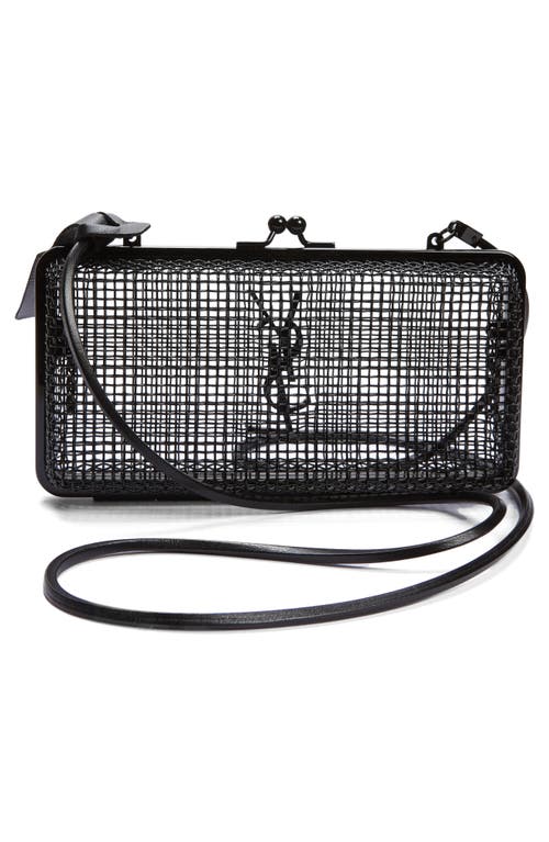 Shop Saint Laurent Cage Clutch In Nero/nero