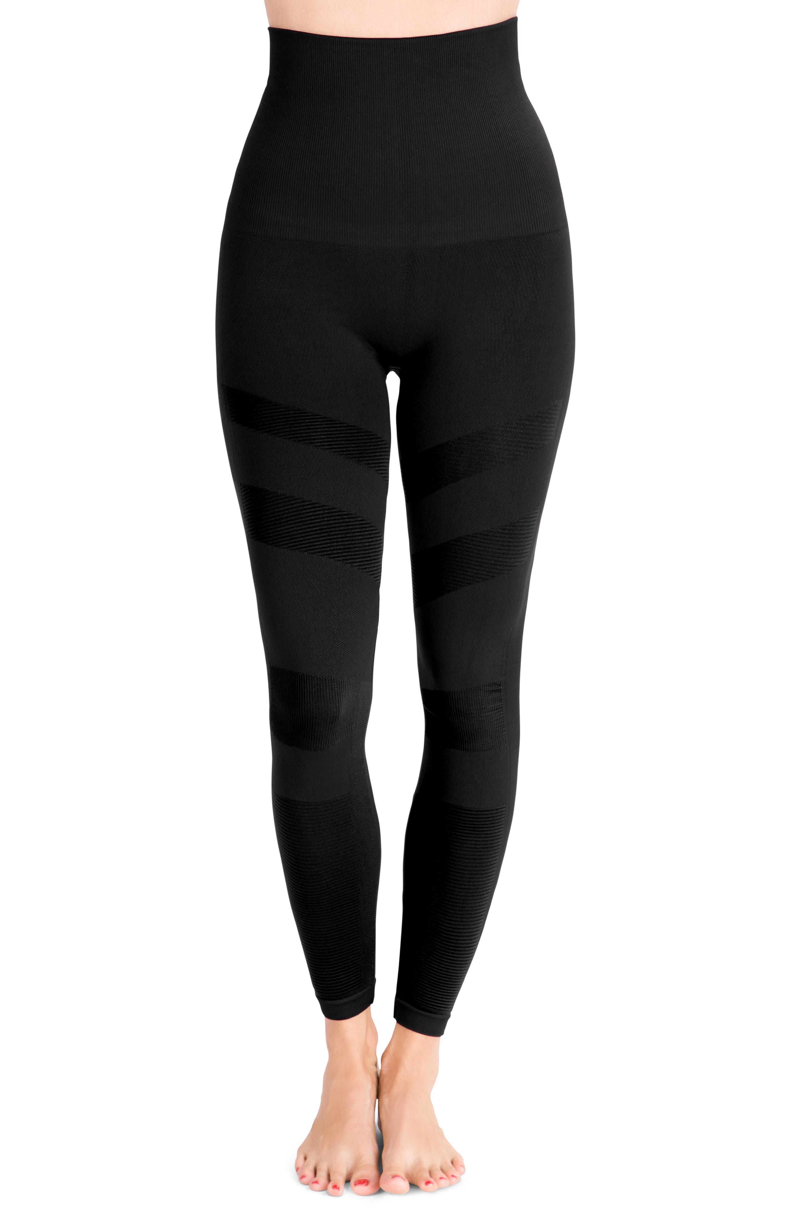 Belly Bandit Mother Tucker Compression Moto Leggings, Black