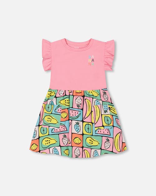 Deux Par Deux Baby Girl's Organic Cotton Jersey Bi-Dress Printed Fruits Square at Nordstrom