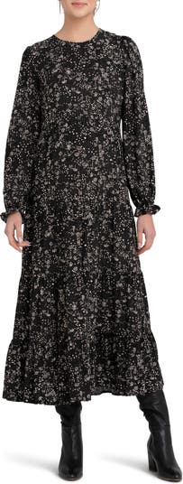 Ripe Maternity Size Large Long Sleeve Sweater Maxi Dress Black
