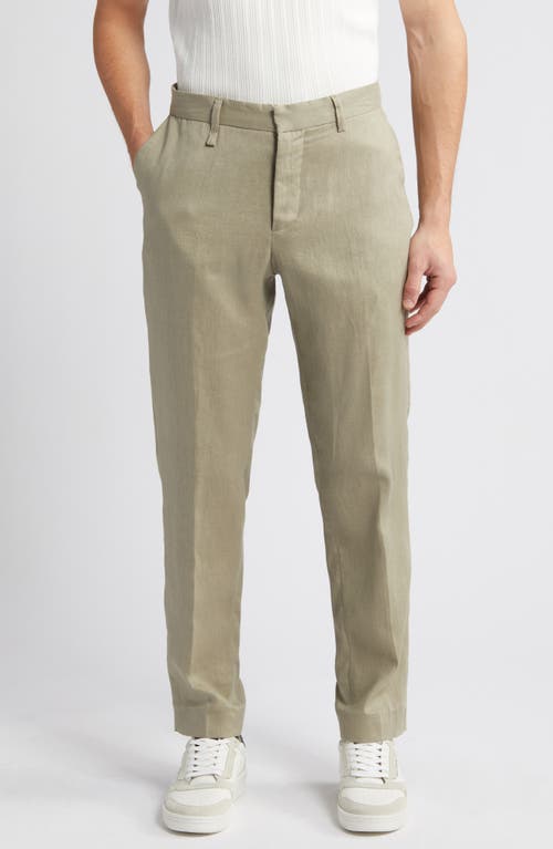 Smart Linen Pants in Pale Khaki