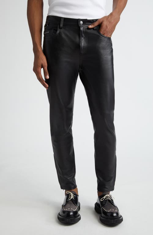 Undercover Leather Skinny Pants Black at Nordstrom,
