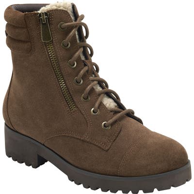 Evolve Wylie Cap Toe Waterproof Combat Bootie- Brown