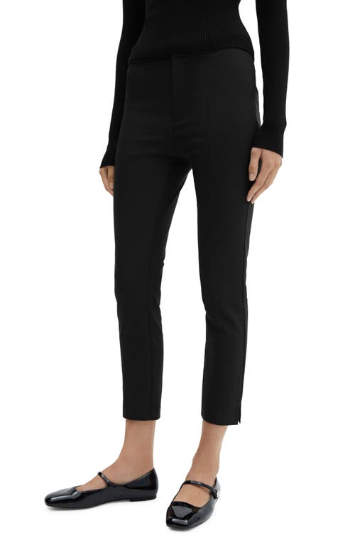 Mango Crop Skinny Pants In Black