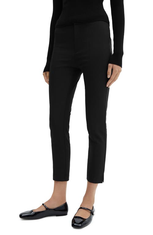 Shop Mango Crop Skinny Pants In Black