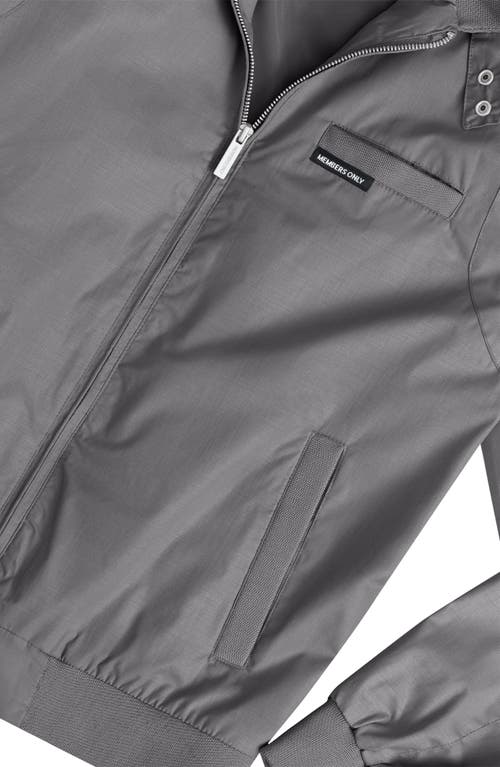 Members Only Classic Iconic Racer Jacket In Grey