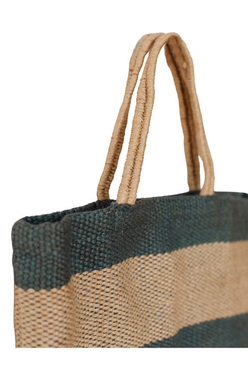 Will And Atlas Will & Atlas Hayes Market Shopper Jute Tote In Green/ Natural