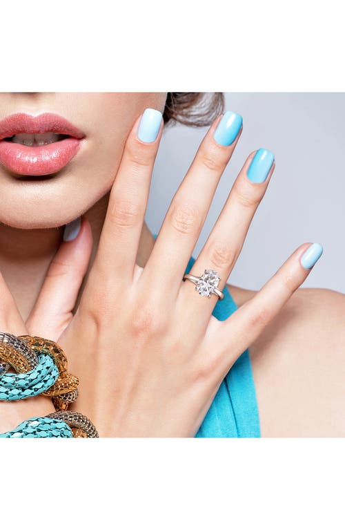 Delmar Oval Lab-created Moissanite Ring In White