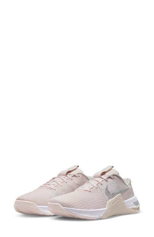 Nike Metcon 8 Training Shoe in Soft Pink/Orewood Brown