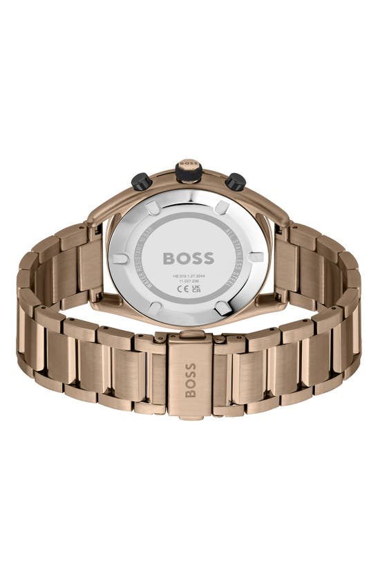 Shop Hugo Boss Center Court Chronograph Bracelet Watch, 44mm In Black