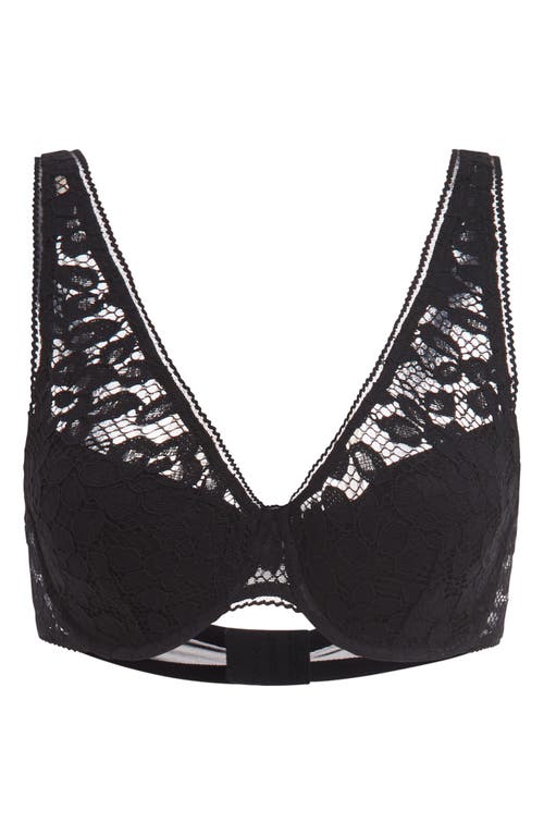 Shop Wolford Underwire Plunge Bra In Black