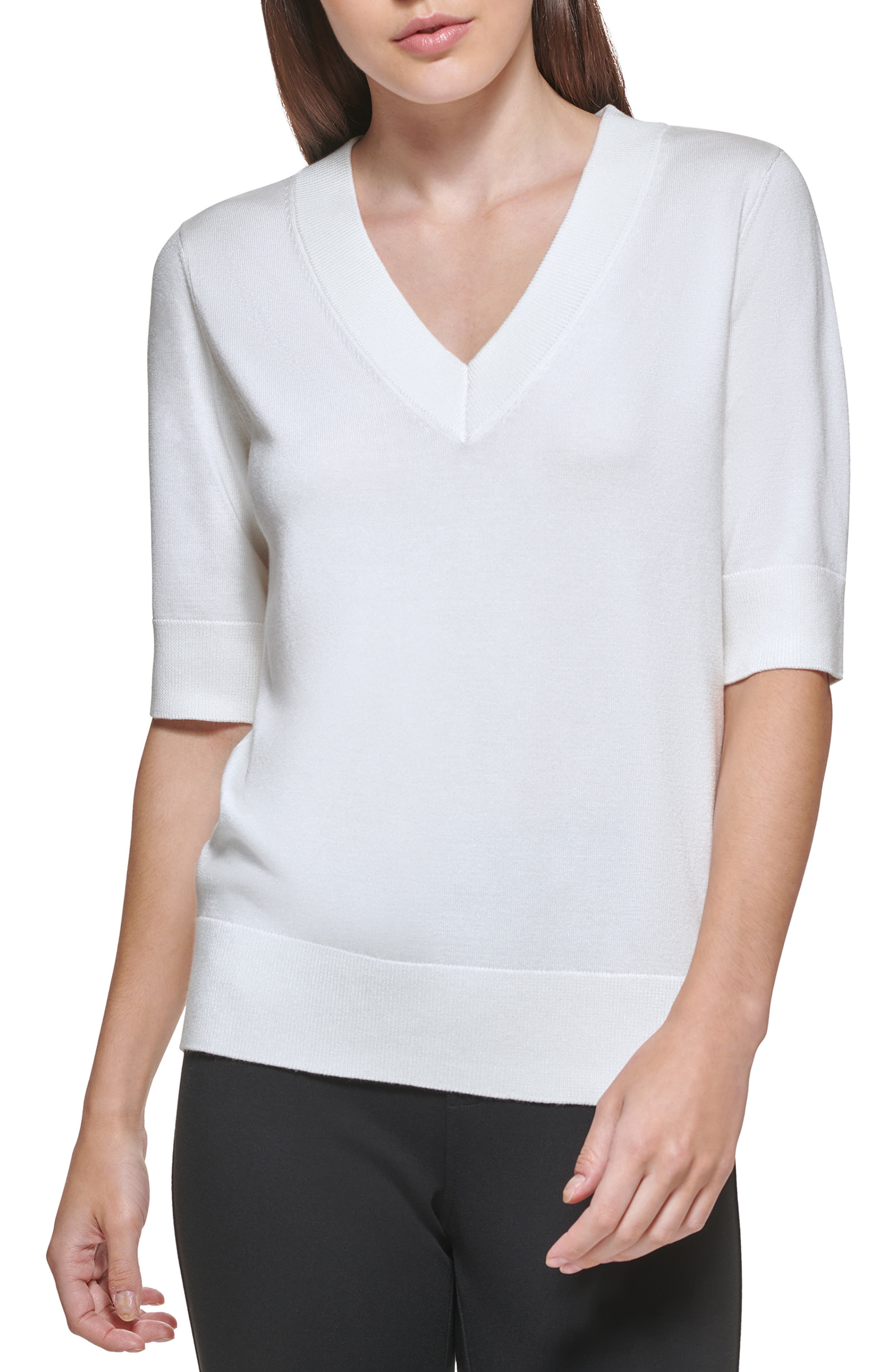 dkny v neck sweater