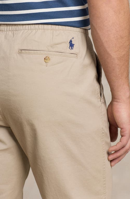 Shop Polo Ralph Lauren Relaxed Tapered Drawstring Stretch Twill Chinos In Khaki Tan