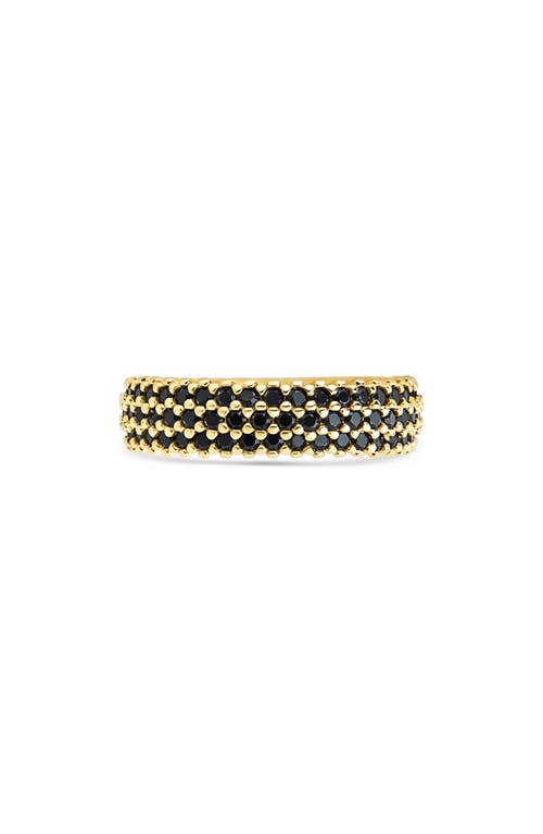 Sterling Forever Jolene Cubic Zirconia Rainbow Eternity Ring In Gold/black