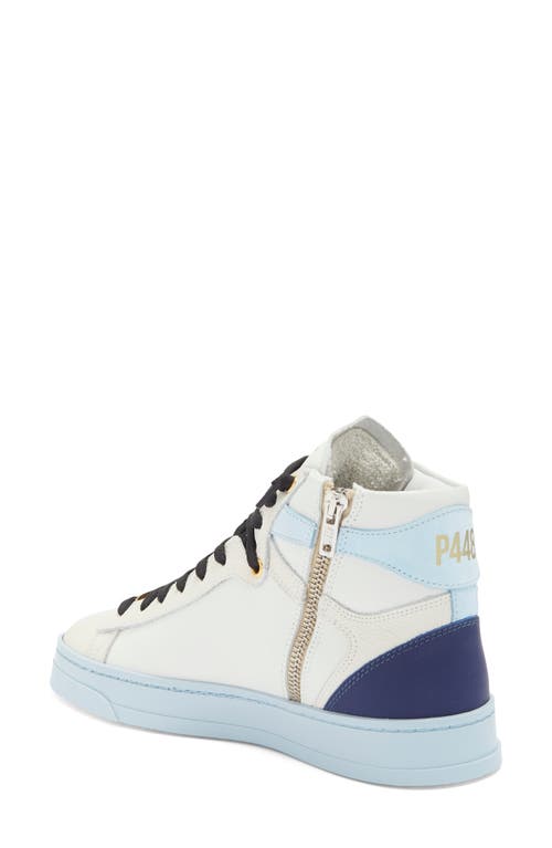 Shop P448 Taylor 62 High Top Sneaker In Ivory/blue