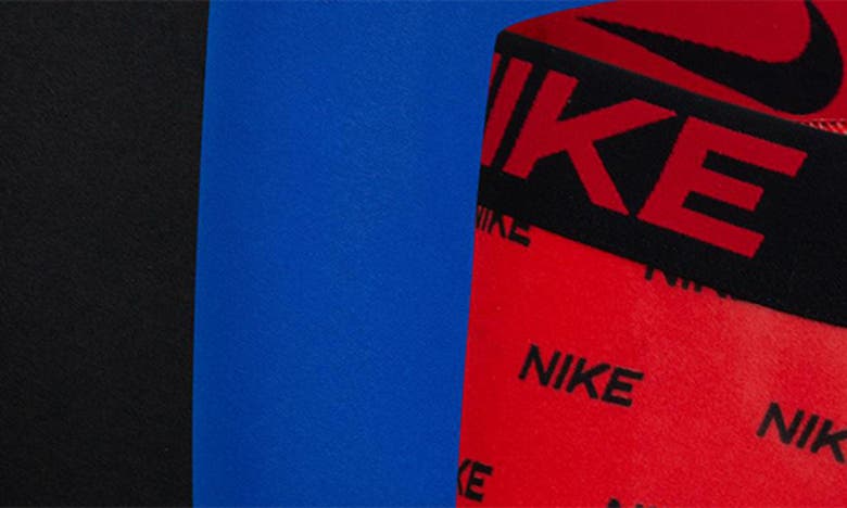 Nike Boys' 3 Pack Essential Boxer Briefs - Little Kid, Big Kid In Black/ Blue/ Red