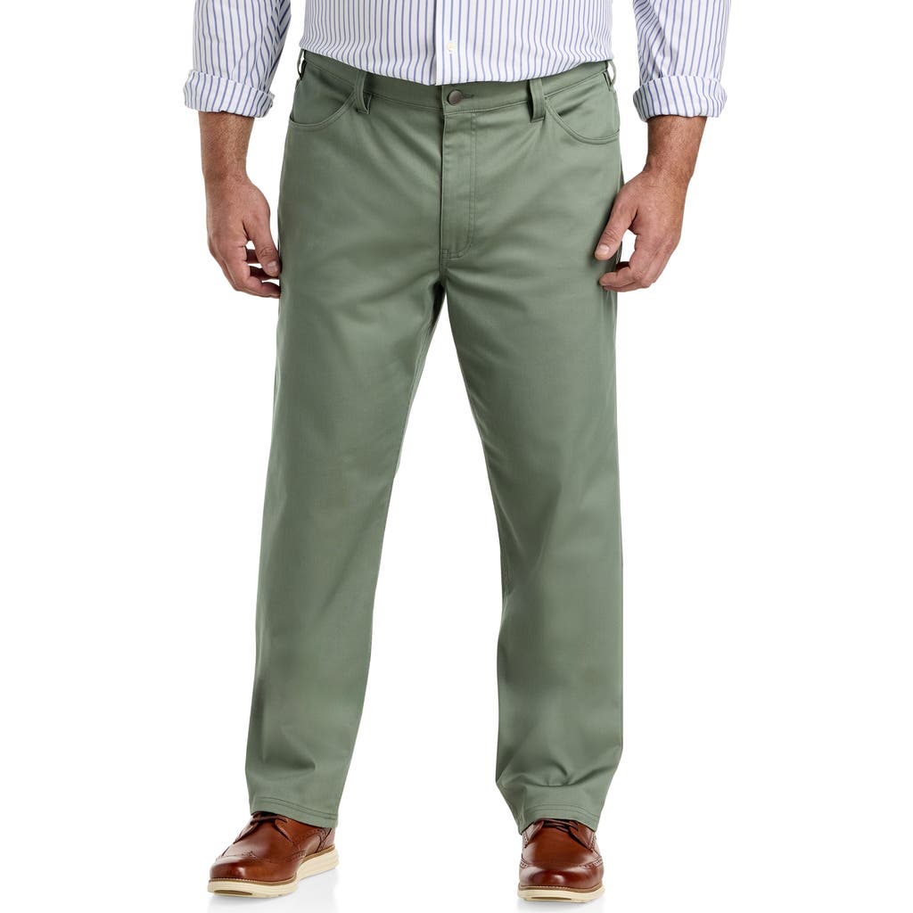 Oak Hill Premium By Dxl Oak Hill Straight-fit Tech Pants In Laurel Wreath