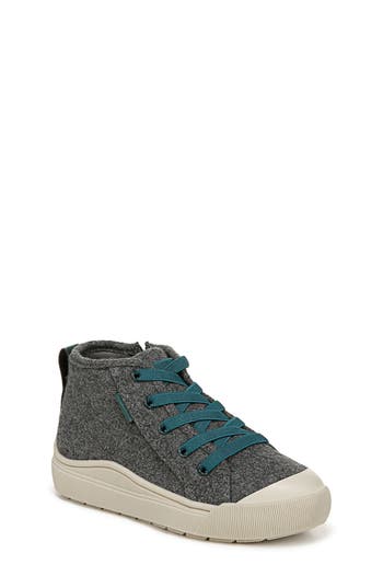 Dr. Scholl's Kids' Time Off High Top Sneaker In Charcoal Faux Leather