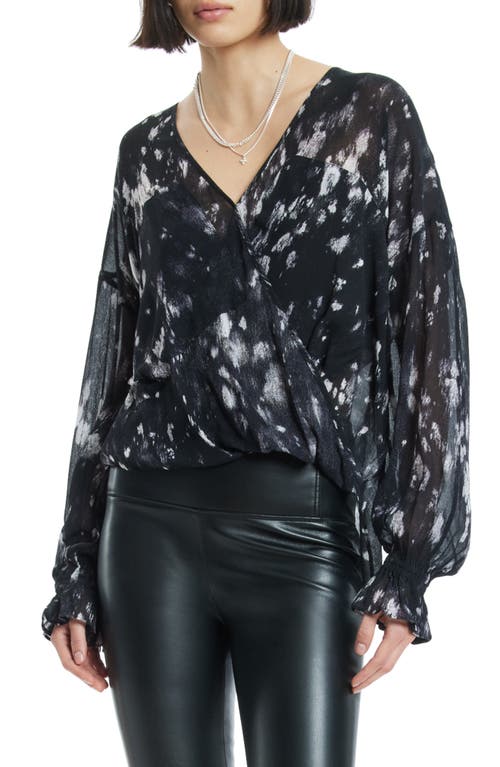 AllSaints Penny Ronnie Long Sleeve High-Low Top in Black