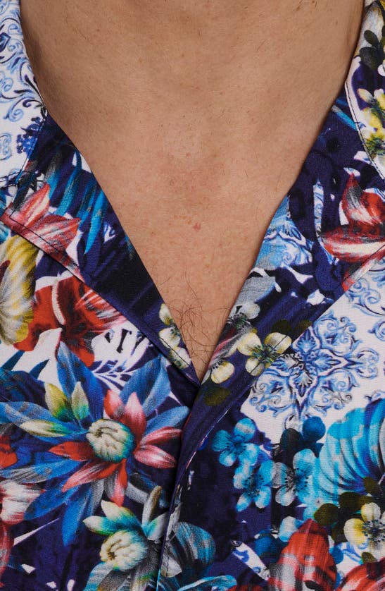 Shop Robert Graham Merrick Floral Camp Shirt In Blue Multi