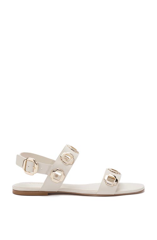 Shop Larroude Larroudé Milan Flat Sandal In Ivory