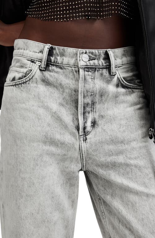 Shop Allsaints Wendel Raw Hem Ankle Straight Leg Jeans In Anthracite Grey