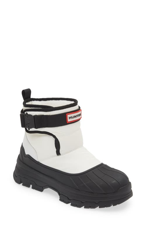 Hunter Intrepid Snow Boot In White/black