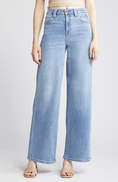 Bershka super high waist skinny jean in mid blue