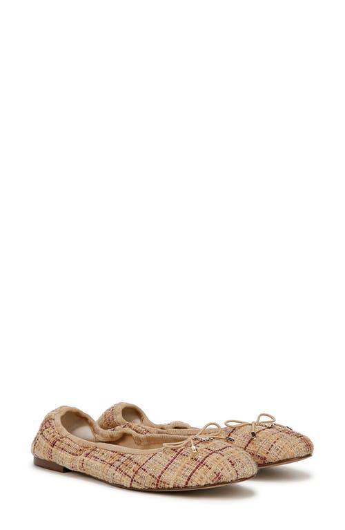 Shop Sam Edelman Felicia Ballet Flat In Pale Beige/gold