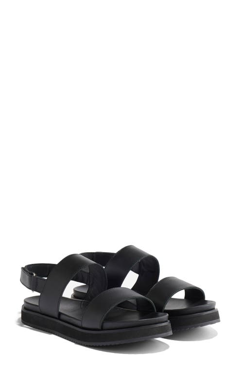 Go-To Flatform Slingback Sandal in Black/black