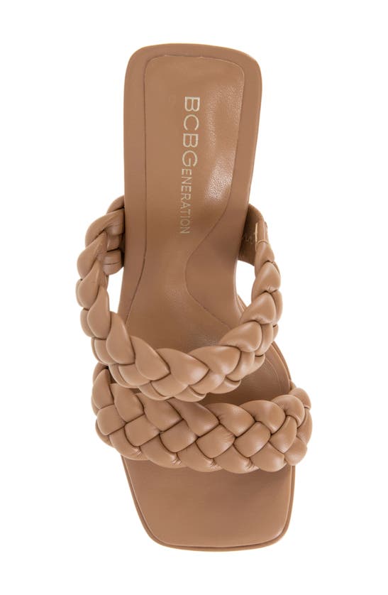 Shop Bcbgeneration Gemma Platform Slide Sandal In Tan