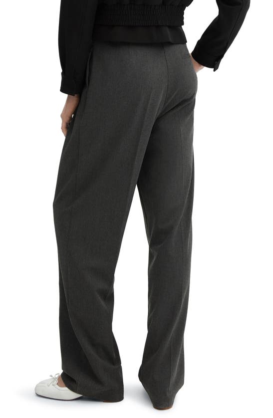 Shop Mango Pleated Wide Leg Pants In Grey