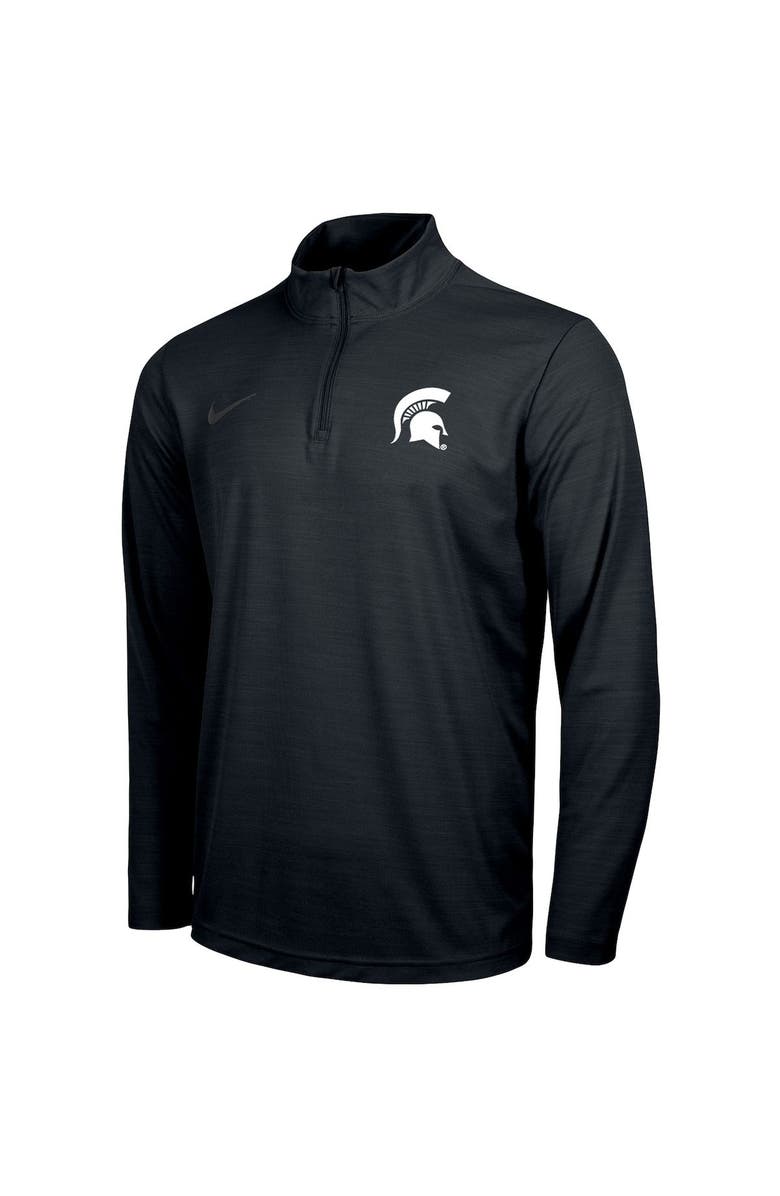 Men's Nike Black Michigan State Spartans Big & Tall Primary Logo Intensity  Performance Quarter-Zip Jacket