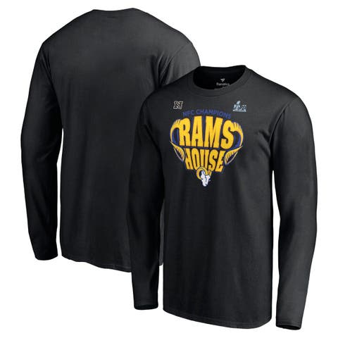 Nike Men's 2021 NFC Champions Trophy Collection (NFL Los Angeles Rams) Long-Sleeve T-Shirt in Black, Size: XL | NPAC06F95Z-001