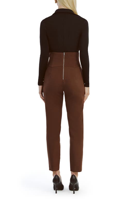 Bardot Lorel Plunge Neck Long Sleeve Bodysuit In Black
