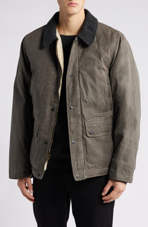 Schott NYC Water Resistant Waxed Cotton Jacket<br /> in Charcoal 