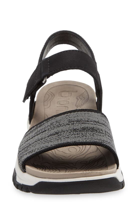 Bionica Nacola Sandal In Black Heathered Leather