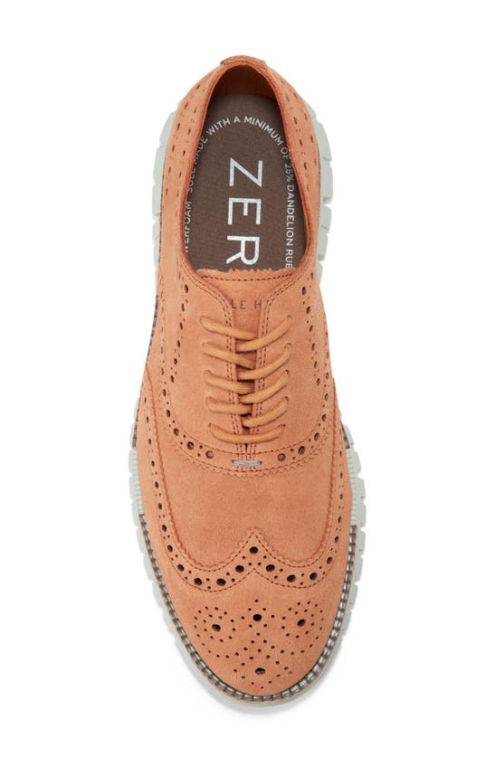 Shop Cole Haan Zerogrand Remastered Wingtip Oxford In Ch Natural/ Truffle