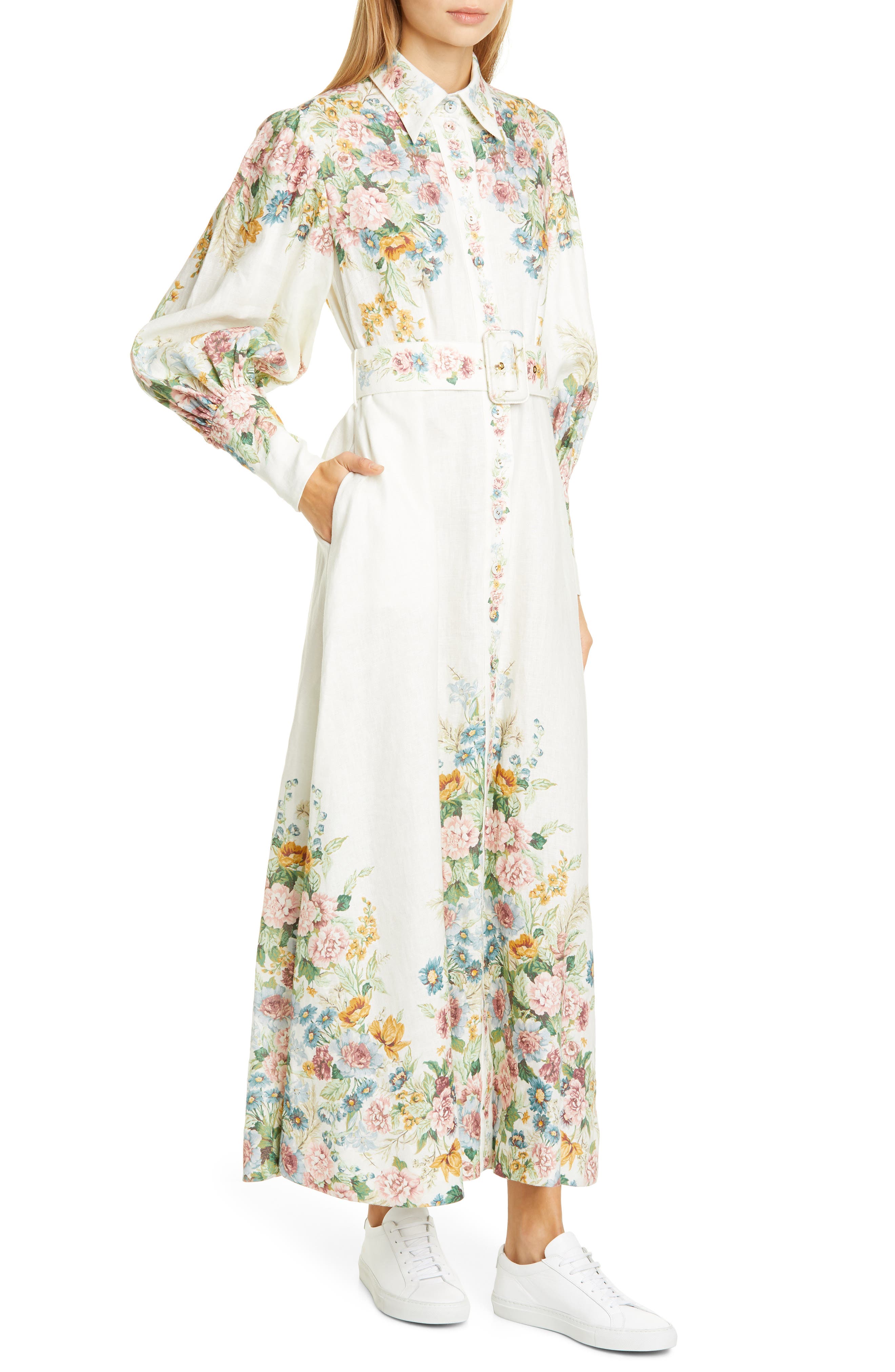 zimmermann floral linen dress