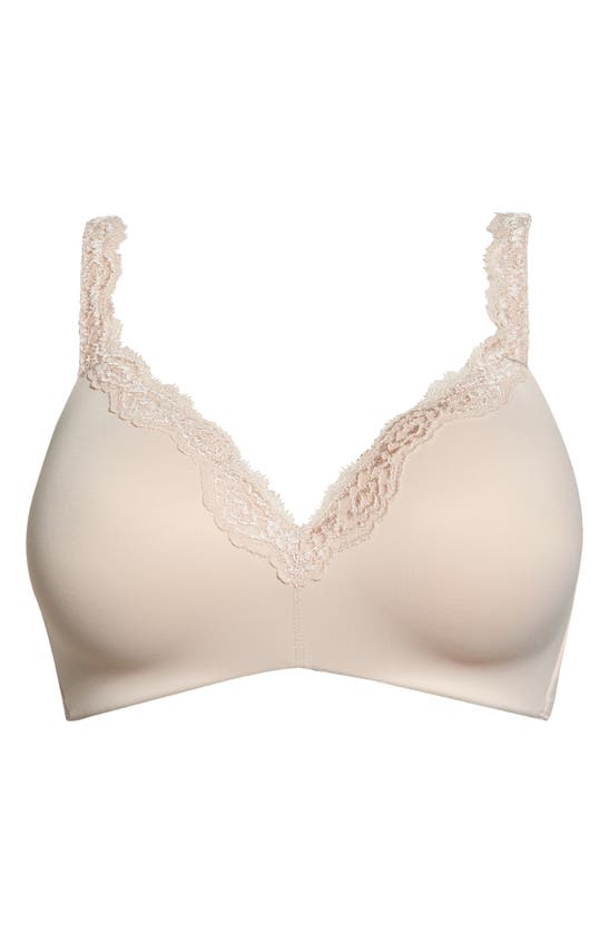 Wacoal Softly Styled Lace-trim Contour Bra In Rose Dust