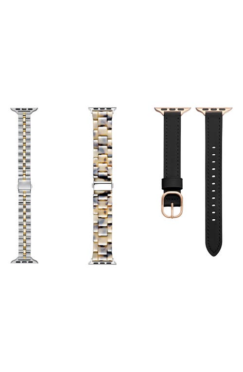 The Posh Tech 3-Pack Apple Watch® Watchbands in Silver/gold