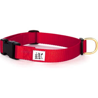 Dog + Bone Snap Collar, Red