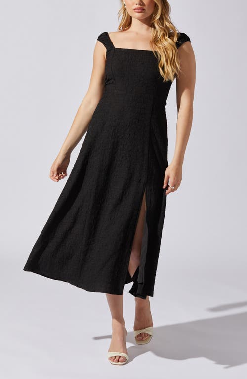 Shop Astr The Label Crinkle Maxi Dress In Black