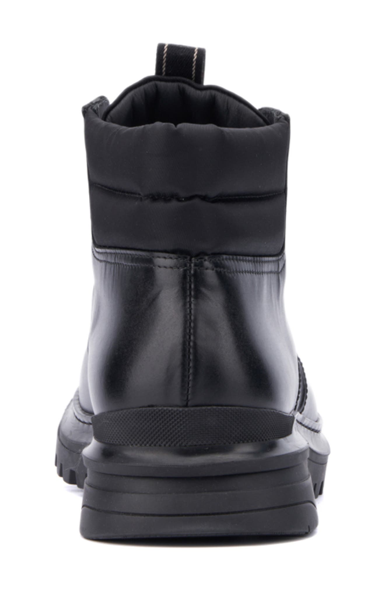 Aquatalia Edwin Weatherproof Lace Up Boot in Black Smart Closet