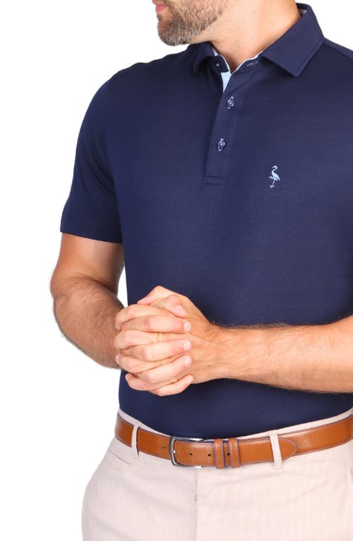 Tailorbyrd Solid Polo In Navy