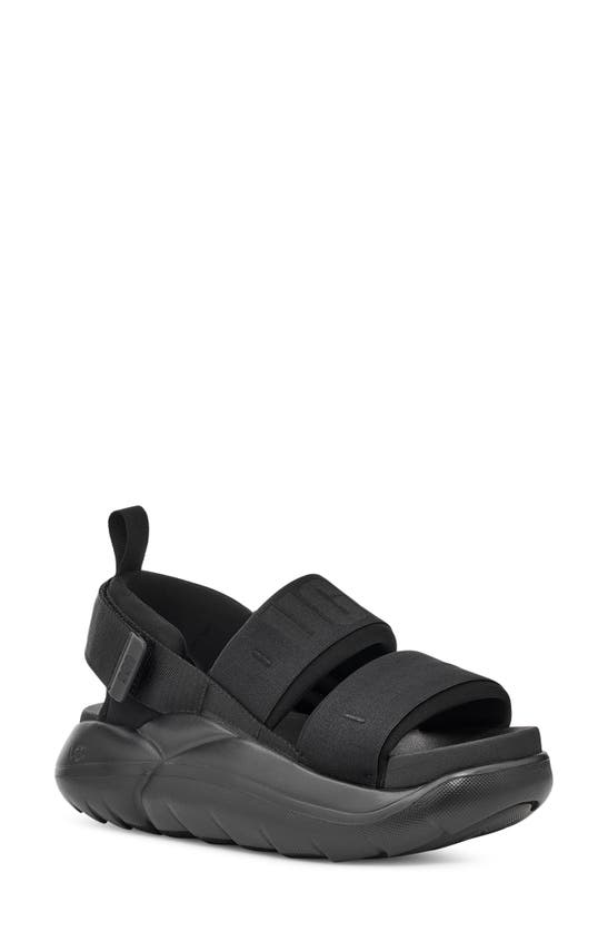 La Cloud Sport Platform Sandal In Black