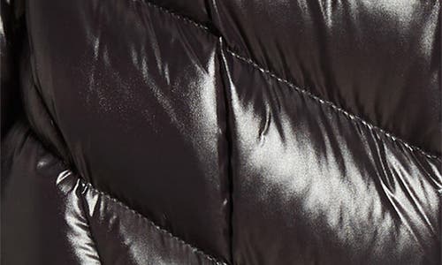 Moncler Marus Long Nylon Down Jacket In Black